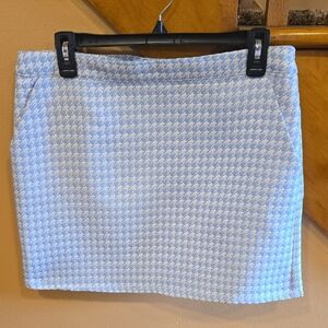 Blue Houndstooth Women's Skirt